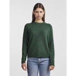 Pieces Pull en maille vert Rhea S female