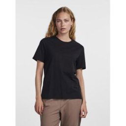 Pieces T-shirt regular fit manches courtes noir Vale XL female