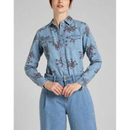Lee Chemise Femme Regular Western Shirt bleu ciel en coton XS female