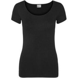 Vero Moda T-shirt Regular Fit Col en U Manches courtes noir XL female