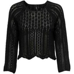 Only Pull en maille col rond col rond noir Luna XS female