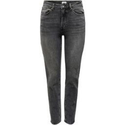 Only Jean coupe droite braguette zippée taille haute gris foncé en coton Sue Taille : 27 / Longueur : 34 female