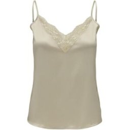 Only Top col en v sans manches blanc Dot M female