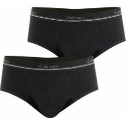 Eminence Lot de 2 slips absorbants Homme Sérénité Heritage noir en coton XXXL male