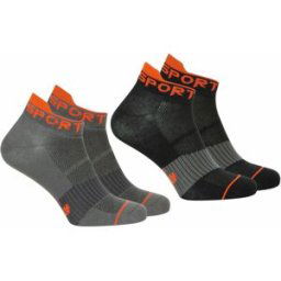 Athena Lot de 2 paires de socquettes Running noir en coton pour homme 39/42 male