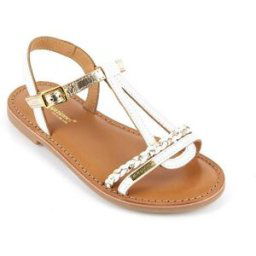 Les Tropéziennes par M.Belarbi Sandale Enfant Badou Blanc/Or - Les Tropéziennes en cuir 29 unisex