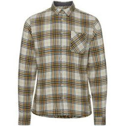 Blend Chemise Jaune en Coton motif carreaux XL male