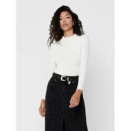 Only Top Col haut Manches longues Volants blanc XS female