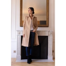 3S. x Réédition Manteau long grand col Ange camel 36 female