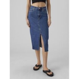 Vero Moda Jupe en denim braguette zippée taille haute bleu Dot XS female