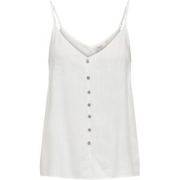 Only Débardeur spaghetti regular fit blanc en viscose Molly 38 female