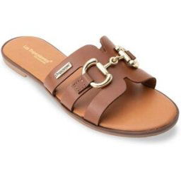 Les Tropéziennes par M.Belarbi Mules plate en cuir HAMIA tan camel 37 female