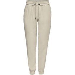 Only Pantalon taille moyenne beige en viscose Demi Taille : 42 / Longueur : 30 female
