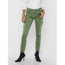 Only Pantalon cargo Détails cargo vert en coton Fleur Taille : M / Longueur : 34 female