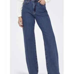 Only Jean droit Silje Dot729 bleu en coton Lane Taille : 25 / Longueur : 32 female