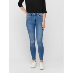 Only Jean skinny bleu en coton Lara Taille : M / Longueur : 34 female
