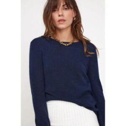 Maison Héritage Pull femme col rond ZARA en cachemire bleu marine L female