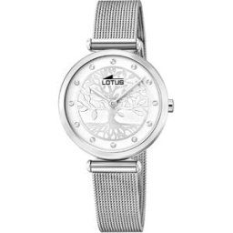 Montre Lotus L18708-1 - Bliss arbre de vie acier cadran argent motif arbre index sertis Cristaux Swarovski et bracelet acier milanais Femme female