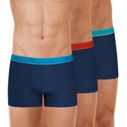 Athena Lot de 3 boxers homme Easy Bio Bleu en coton S unisex
