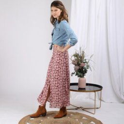 3S. x Réédition Jupe longue boutonnée Amy Réédition en viscose 48 unisex