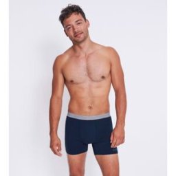 Sloggi Men Lot de 2 boxer long homme marine en coton XL male