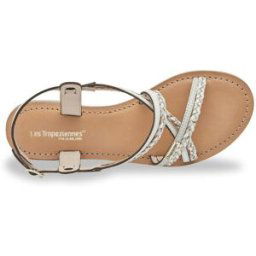 Les Tropéziennes par M.Belarbi Sandales HOMONGO creme multi en cuir 37 female