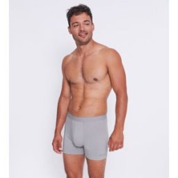 Sloggi Men Lot de 2 boxer long homme gris platine en coton XS male