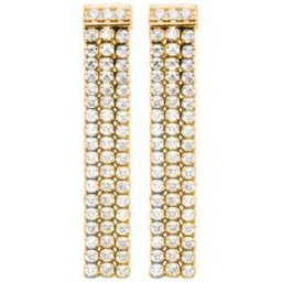 Maison de la Bijouterie Boucle d'oreilles Pendantes femme plaqué or blanc serti griffe - Y5565Z0 female