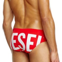 Diesel Underwear Slip de bain rouge M male