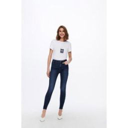 Only Jean skinny bleu en coton Elle Taille : XL / Longueur : 32 female