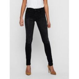 Only Jean skinny noir en coton Lina Taille : L / Longueur : 32 female