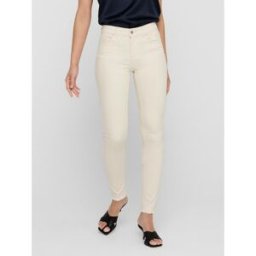 Only Jean skinny écru en coton Taille : M / Longueur : 34 female