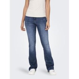 Only Onlblush Mid Flared Dnm Tai305 Noos bleu denim en coton Élise Nell Taille : M / Longueur : 34 female