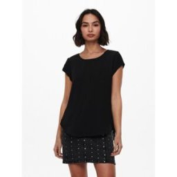 Only Top Col rond Manches courtes noir Amy 42 female