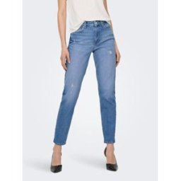 Only Jean coupe droite Longueur cheville bleu en coton Isla Taille : XS / Longueur : 32 female