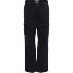 Only Pantalon cargo fermeture par bouton. fermeture éclair taille haute noir en coton Queen Taille : L / Longueur : 32 female