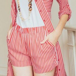 3S. x Réédition Short rayé Nika Réédition en viscose 42 unisex