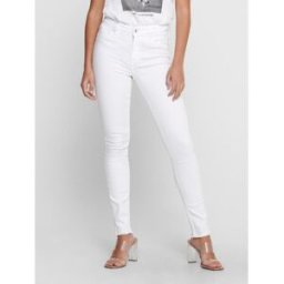 Only Jean skinny blanc en coton Cara Taille : M / Longueur : 30 female