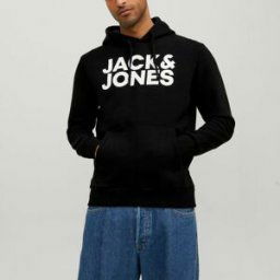 jack & jones Sweat à capuche Standard Fit Manches longues Noir Andy S male