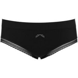 Cache Coeur Culotte de grossesse taille basse - noir en viscose S unisex