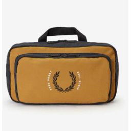 Fred Perry Sacoche crossbody contrasté jaune moutarde en coton male