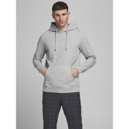 jack & jones Sweat à capuche Standard Fit Manches longues Gris Clair en coton Luka Yves M male