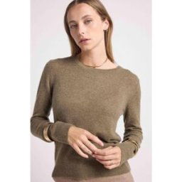 Maison Héritage Pull femme col rond ZARA en cachemire khaki kaki S female