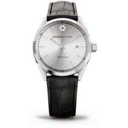 Montre Homme Maison Du Temps MTOmicron Silver Cuir Noir male