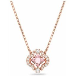 Collier Swarovski 5514488 - Collier métal rose médaille strass Femme female