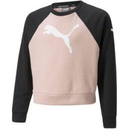 Puma Sweat crop en coton bicolore MDRN SPT rose 8 ans female