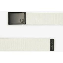 Fred Perry Ceinture à sangle logotypé - Blanche écru S male