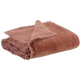 Maison Vivaraise Édredon uni Fara Bois de rose 85 x 200 85 x 200 cm unisex