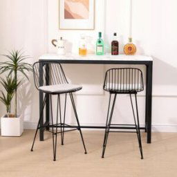 3S. x Home Lot de 2 Tabourets de Bar Industriels Metal unisex