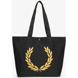 Fred Perry Sac cabas imprimé laurier - Noir en coton male